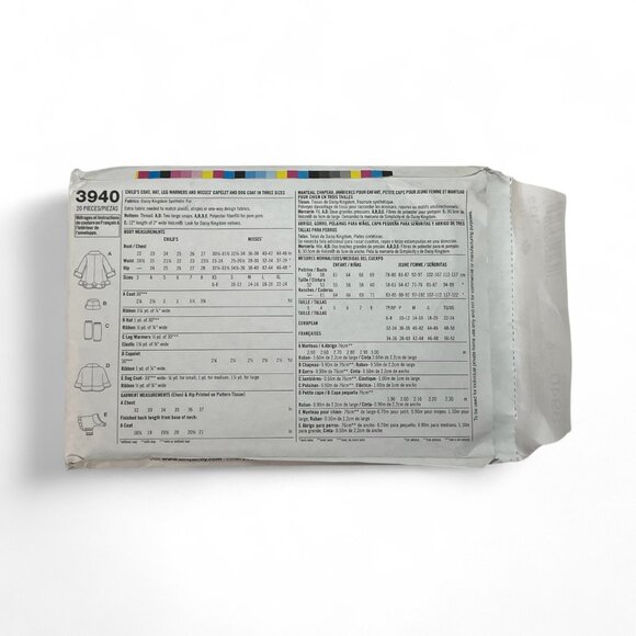 Simplicity Daisy Kingdom Child & Adult Outerwear Sewing Pattern 3940 FF Uncut - Picture 2 of 3